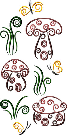 Whimsical Forest Set of 9 Machine Embroidery Designs