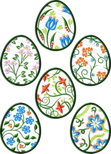 Easter Egg Ornament Set