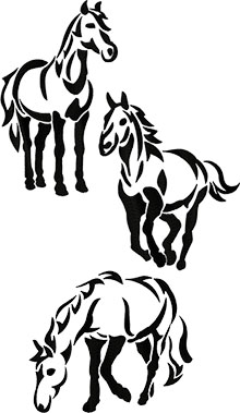 Horse Silhouette Set