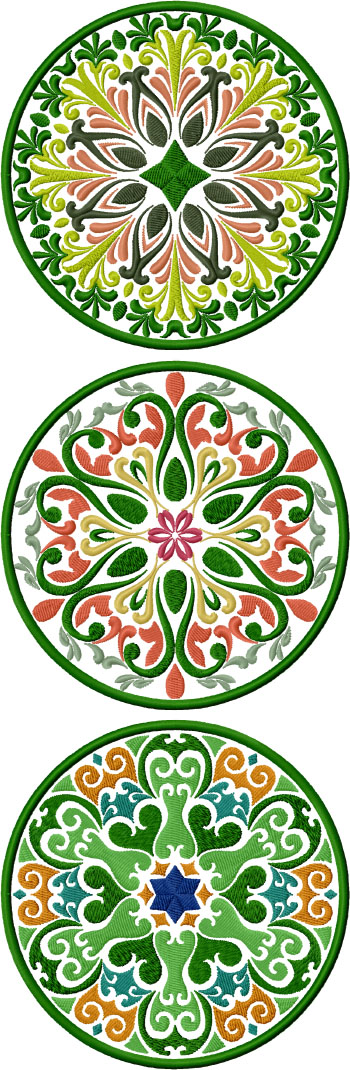 Floral Mandala Coasters In-the-Hoop (ITH)