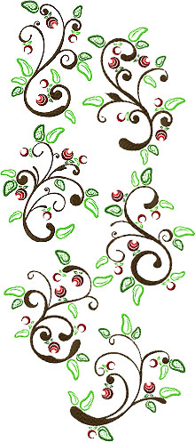 Art Nouveau Branch Set of 6 Machine Embroidery Designs