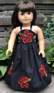 Halter-Top Dresses for 18-inch Dolls Set of 15 Machine Embroidery Designs