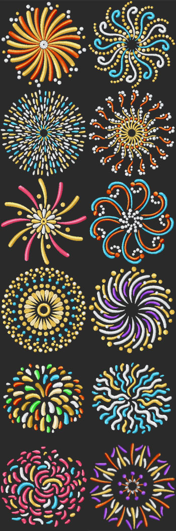 Fireworks Motif Set