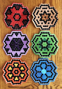 Dot Art Coasters in-the-Hoop (ITH) Set of 6 Machine Embroidery Designs