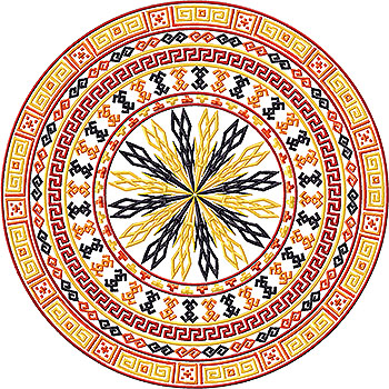 Mayan Circle Ornament