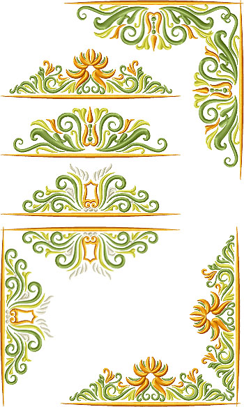 Golden Vine Border Set