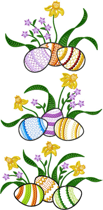 Daffodils and Eggs Set