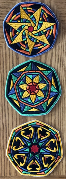 Stained Glass Flower Coasters in-the-Hoop (ITH) III