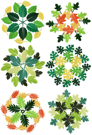 Round Leaf Motif Set