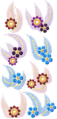 Advanced Embroidery Designs - Dancing Flower Set