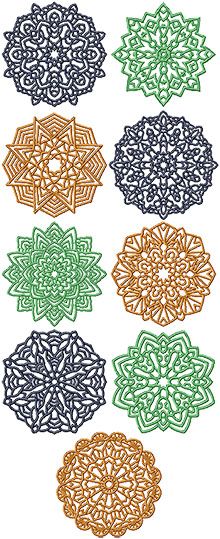 One-Color Round Motif Set