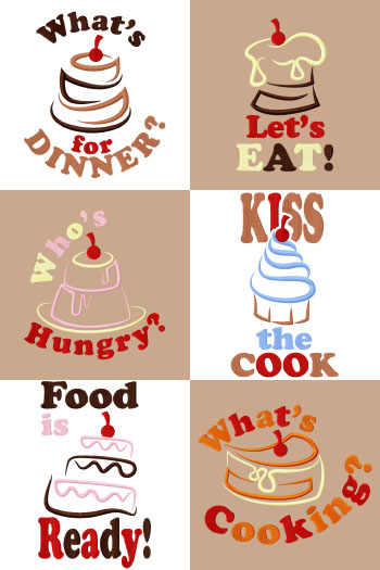 Kitchen Slogan Set