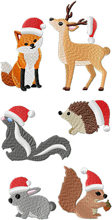 Cute Christmas Animal Set