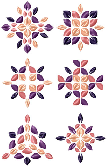 Flower Petal Motif Set