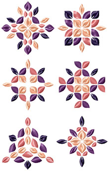 Flower Petal Motif Set