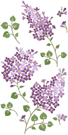 Lilac Set of 8 Machine Embroidery Designs