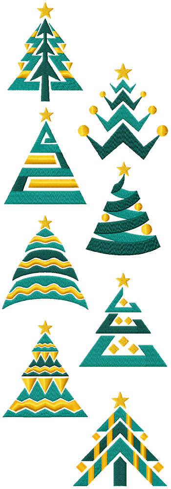 Geometric Christmas Tree Set