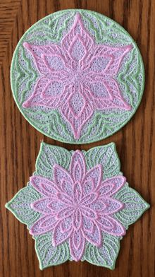 Freestanding Lace Lily Doily Set