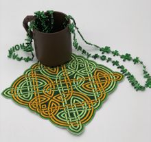 Celtic Mug Rug or Doily In-the-Hoop (ITH) Machine Embroidery Design