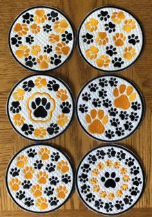 Oaw Print Coasters In-the_Hoop Machine Embroidery Design
