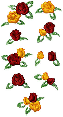 Tiny Rose Motif Set