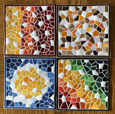 Mosaic Coasters In-the-Hoop (ITH)