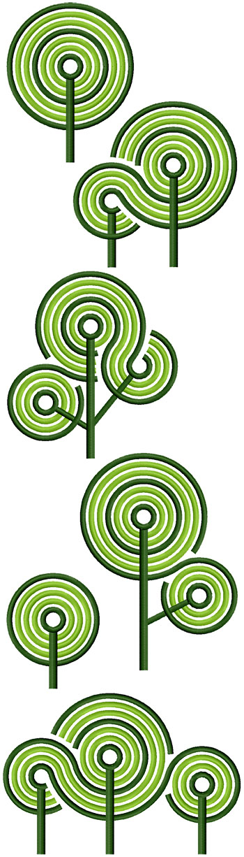 Swirls and Circles Tree Set