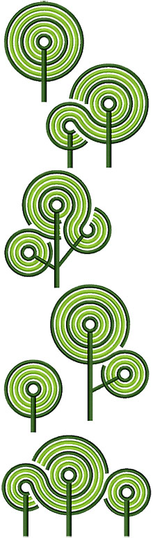 Swirls and Circles Tree Set