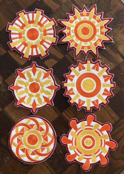 Sun Coasters In-the-Hoop (ITH)