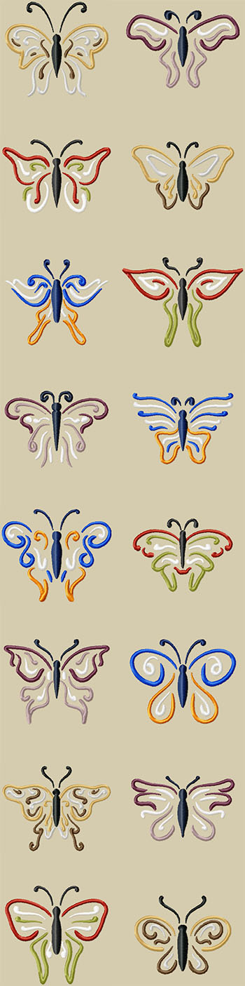 Butterfly Doodles Set