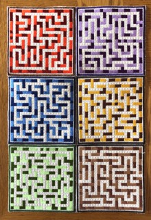 Maze Mosaic Coasters In-the-Hoop (ITH)