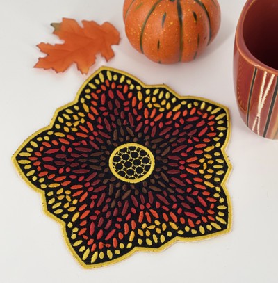 Fall Star Mug Rug In-the-Hoop (ITH)