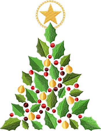 Holly Christmas Tree