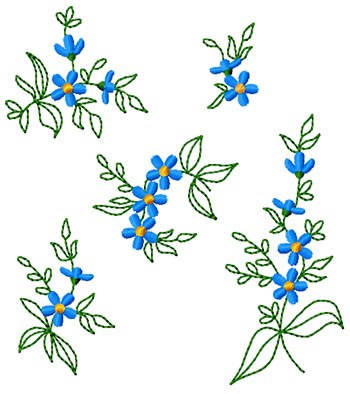 Forget-Me-Not Flower Set