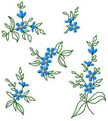 Forget-Me-Not Flower Set