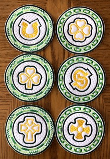 St. Patrick's Day Coasters In-the-Hoop (ITH)