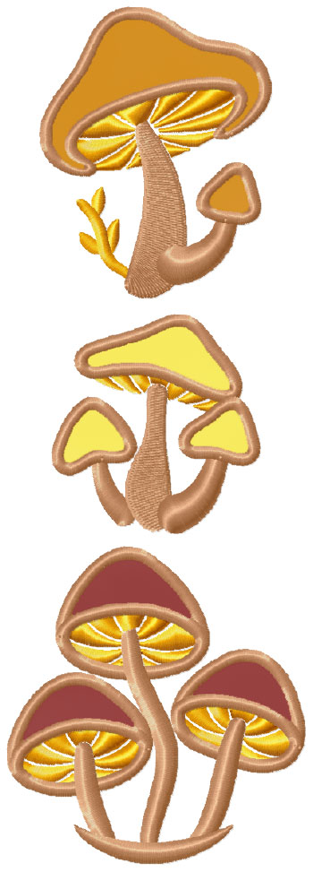 Mushroom Applique Set