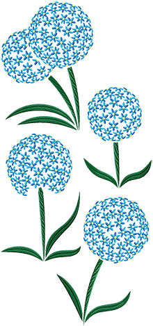 Allium Set Machine Embroidery Design