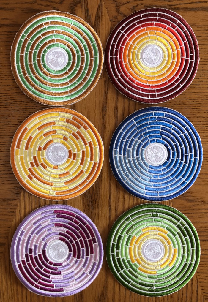 Advanced Embroidery Designs - Mosaic Coasters In-the-Hoop (ITH)