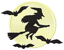 Halloween Moon Machine Embroidery Design