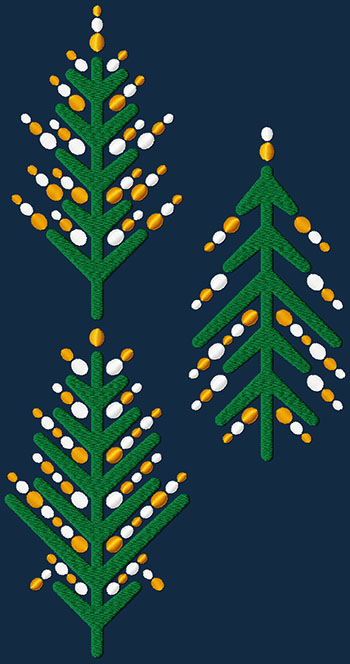 Abstract Pine Tree Set