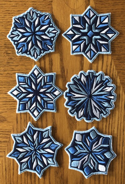 Winter Flowers Coasters In-the-Hoop (ITH)