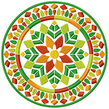 Flower Mandala Machine Embroidery Design