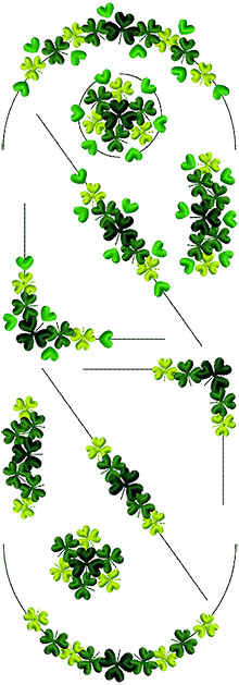 Shamrock Border Set of 10 Machine Embroidery Designs