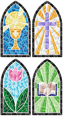 Easter Window Set of 4 Machine Embroidery Designs