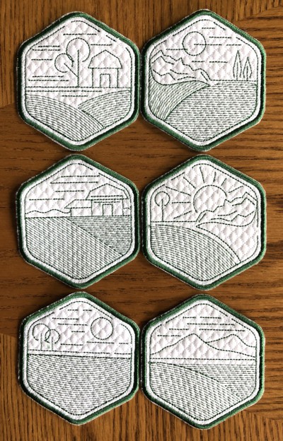 Rustic Scenery Coasters In-the-Hoop (ITH)