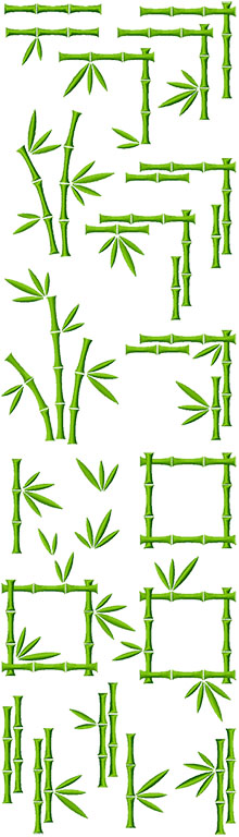 Bamboo Border Set Machine Embroidery Design