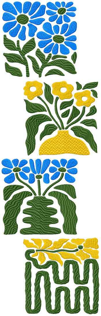 Spring Flower Panel Set