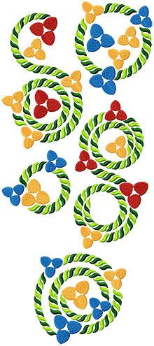 Spiral Vine Set Machine Embroidery Design