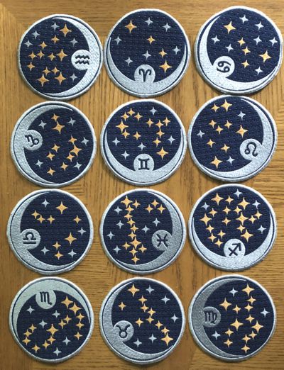 Zodiac Coasters In-the-Hoop (ITH) Set